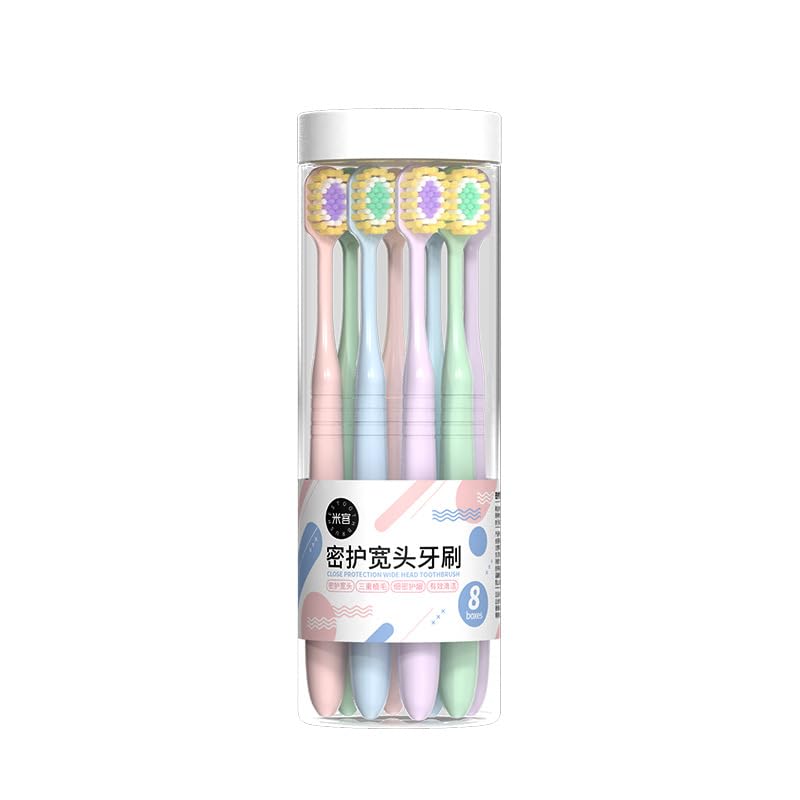 HANNEA 8Pcs Adult Soft Bristle Toothbrushes Round Head Adult Toothbrushes Ultra Slim Soft Bristle Design Suitable for Senstive Teeth Family Mega Pack Soft Bristle Toothbrushes HANNEA 8Pcs Adult Soft Bristle Toothbrushes Round Head Adult Toothbrushes Ultra Slim Soft Bristle Design Suitable for Senstive Teeth Family Mega Pack Soft Bristle Toothbrushes
